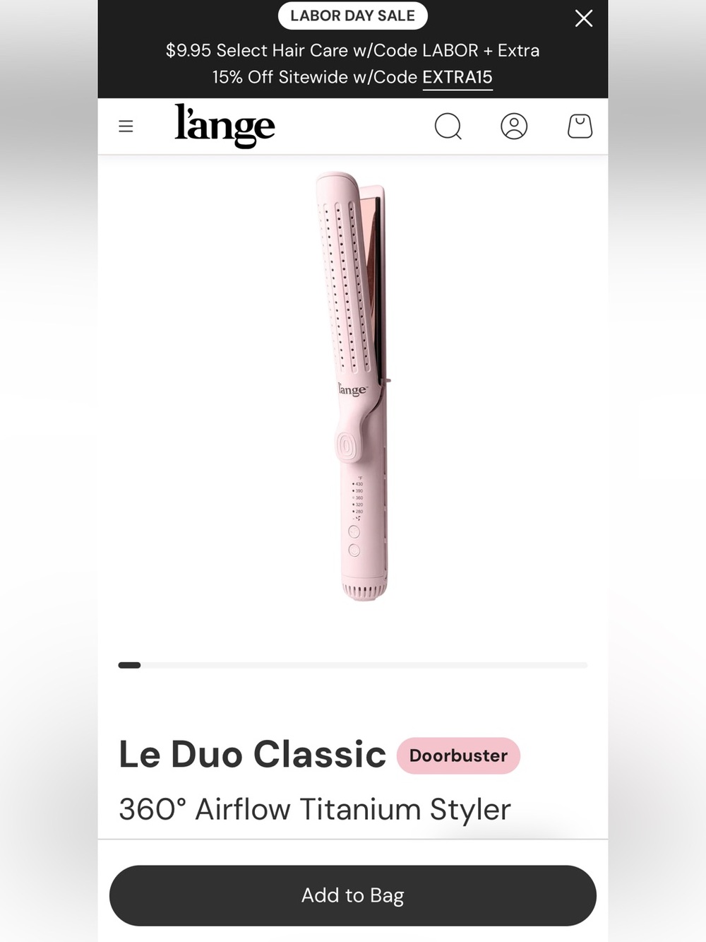 L’ange Le duo classic
360 airflow titanium styler